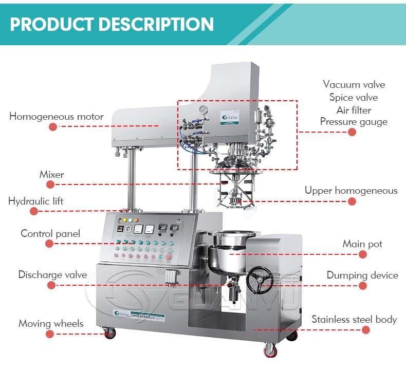 Cosmetic Emulsifying Machine Homogenizer