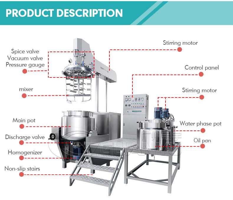 Best ketchup making machine Cream Making Vacuum Emulsifying Mixer Company - GUANYU