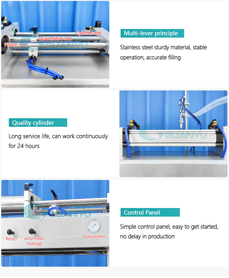 4 head bottle filling machine