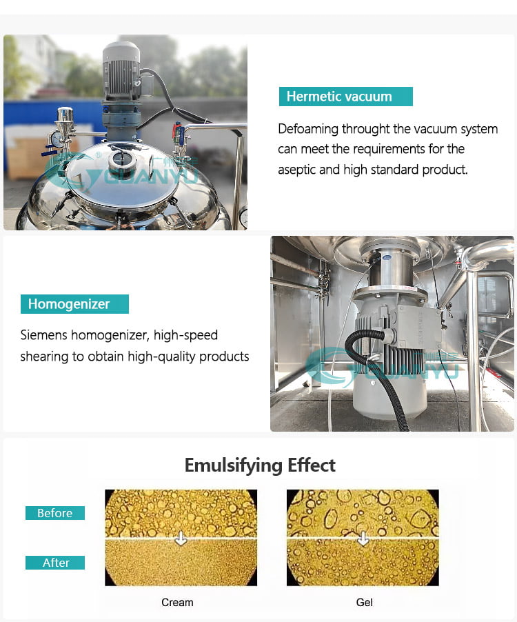 vacuum mixing emulsifying