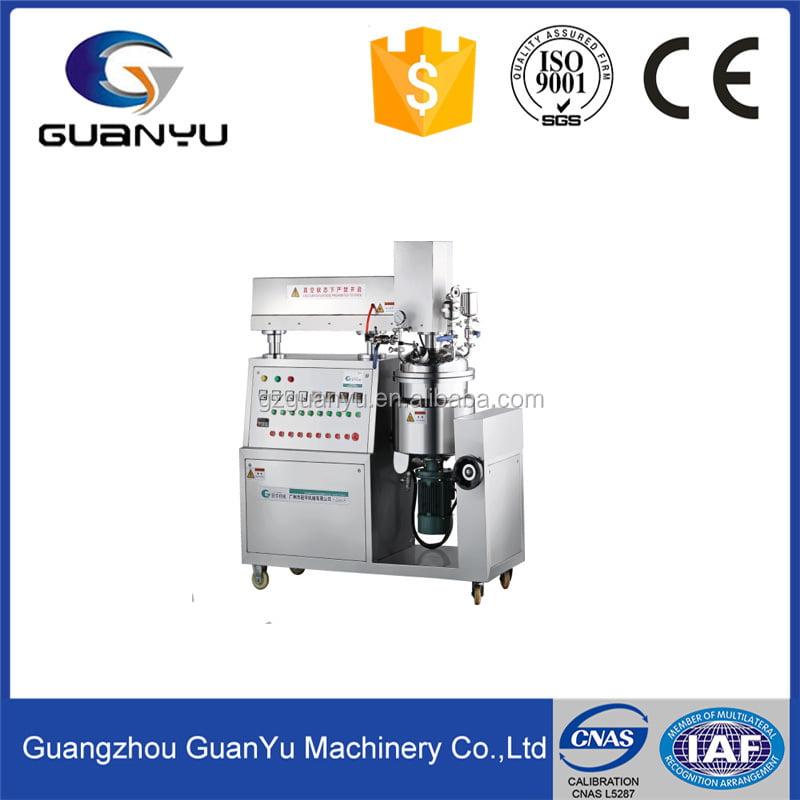 CE approved cosmetic lab vacuum bottom high shear homogenizer mixer with electric heating tank