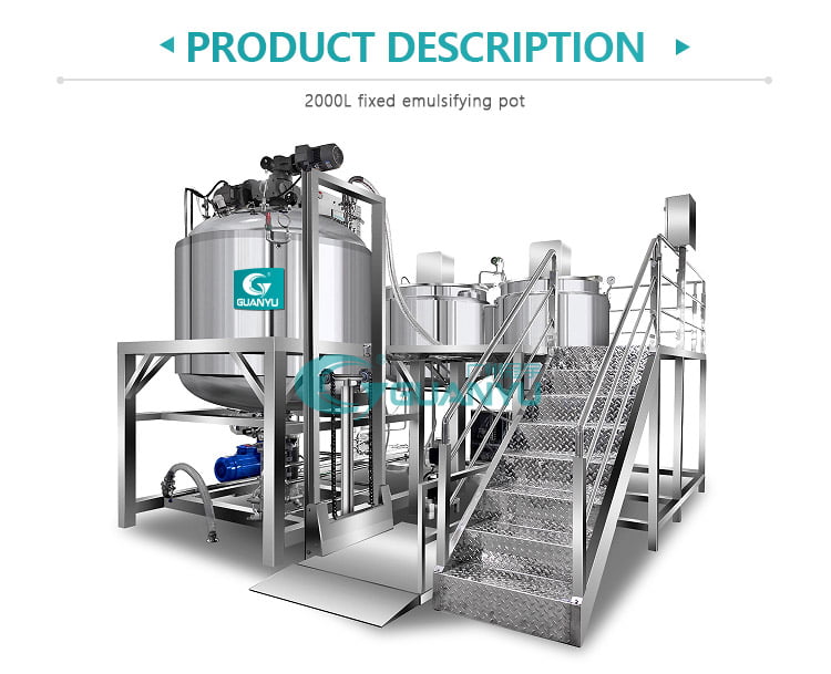 vacuum toothpaste mixer Mayonnaise Ketchup Sauce Paste Production Line Mixer Vacuum Homogeneous Emulsifying Machine | GUANYU