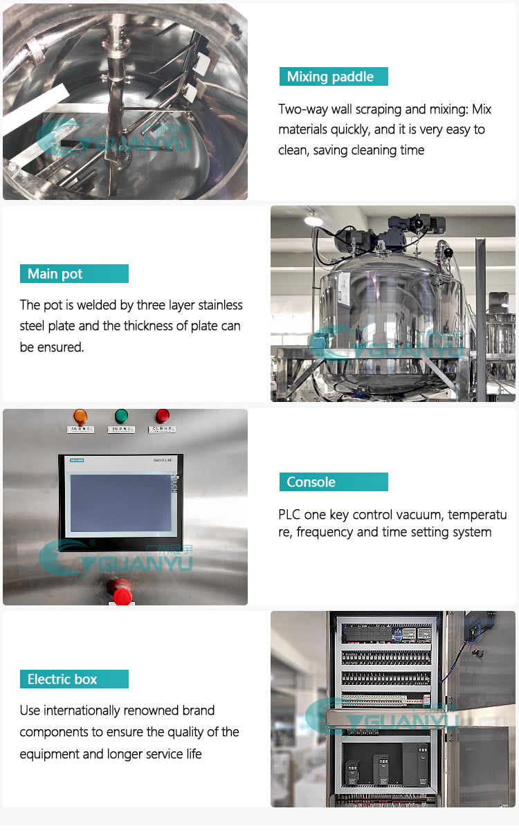 vacuum emulsifying mixer machine