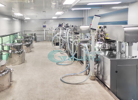 cosmetic vacuum homogenizing emulsifying mixer