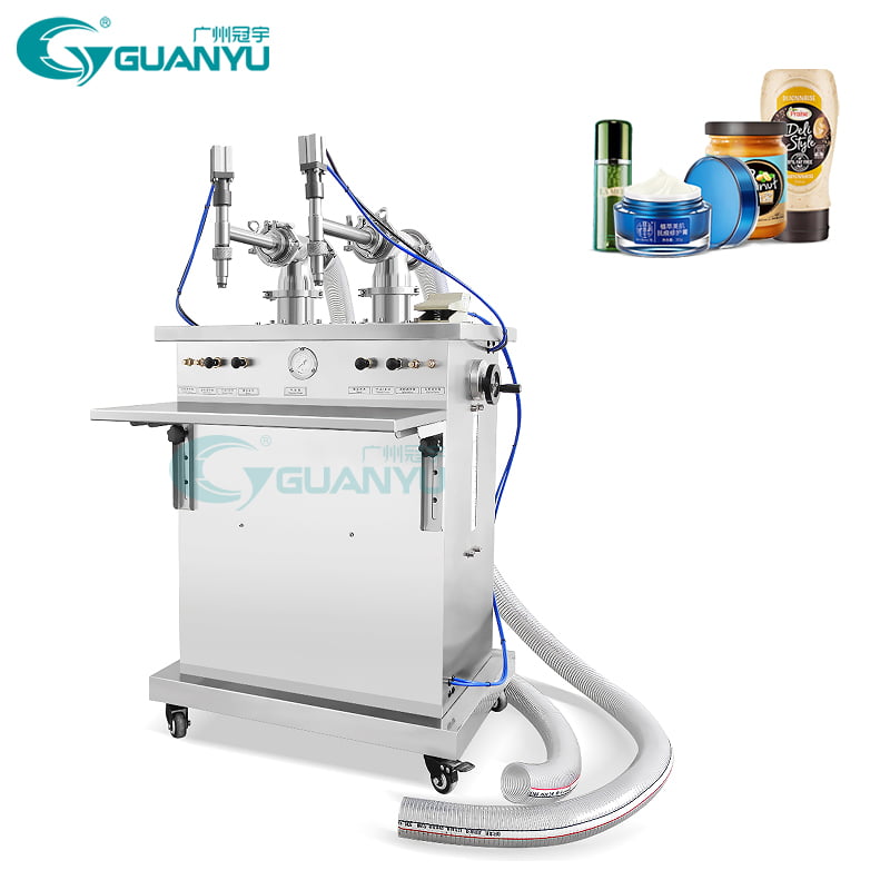 Brief introduction to Filling Machines: Applications, Working Principles, and Types 2 Semi automatic filling machine 500ml 100ml bottle filler equipment cream paste filling line