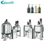 Stainless Steel Mixing Tank Cosmetic Emulsion Juice Beverage Stirring Vessel Mixing Tank With Agitator Mixing E
