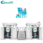 High quality 500L 800L software PLC control hydraulic lifting vacuum emulsifier mixer machine industrial cosmetic cream