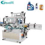 High speed automatic double side bottle labeling machine Shampoo Perfume Dropper Glass Round Jar Bottle Tin Can Labeler