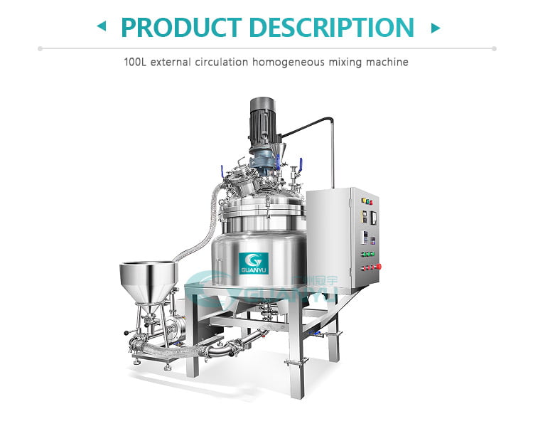 Vacuum emulsifying mixer