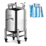 food grade mirror 316 stainless steel storage tank 100L 500 liters storage vessel buffer tank