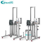 Lifting Type Dye Homogenizer Movable High Shearing Emulsifying Mixer Electric Cosmetic Cream Mixer Manufacturer | GUANYU