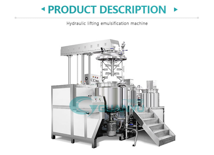 vacuum homogenizer cream mixer Liquid Emulsify Reactor Homogenizer Tank Agitator Electric Steam Heating Mixer | GUANYU