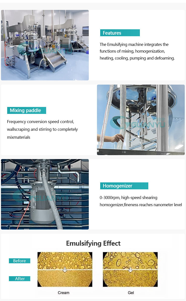vacuum homogenizer cream mixer