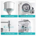 Pneumatic Honey Paste Cream Ointment Lotion Semi Automatic Paste Liquid Filling Machine Manufacturer | GUANYU manufacturer