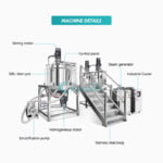 cosmetic cream paste homogenizer mixer machine shampoo mixing tank liquid detergent conditioner making machine factory