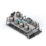 Customized industry cosmetic paste liquid soap production line homogenizer mixer tank PLC control stirring reactor  in  Guangzhou