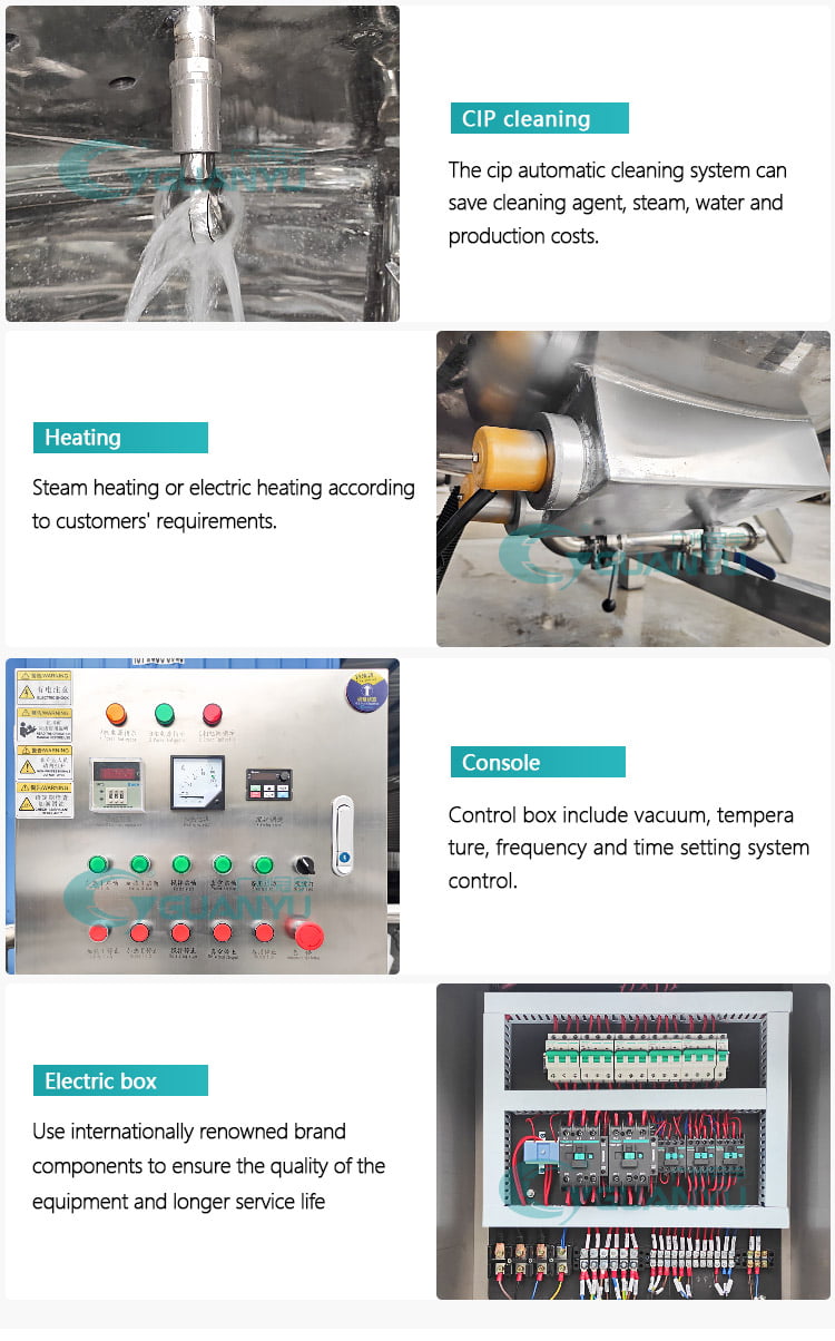 toothpaste making machine vacuum emulsifying mixer