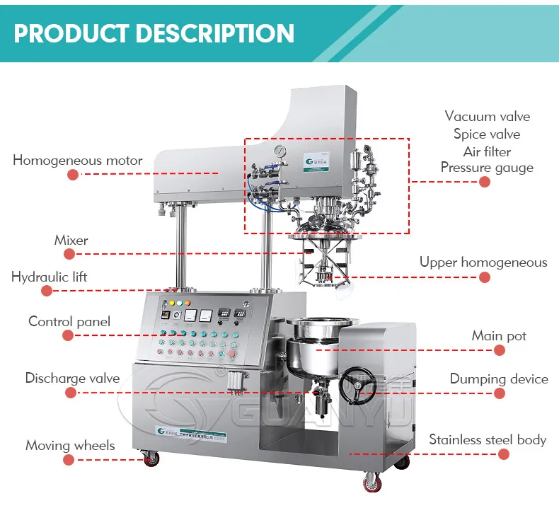 Cosmetic Emulsifying Machine Homogenizer