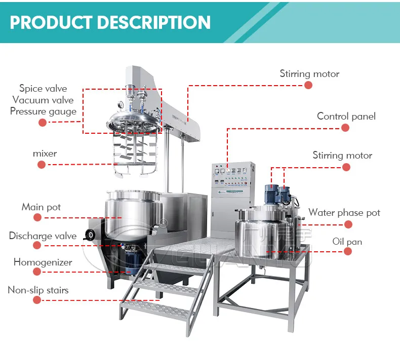 mixing tank for cosmetics