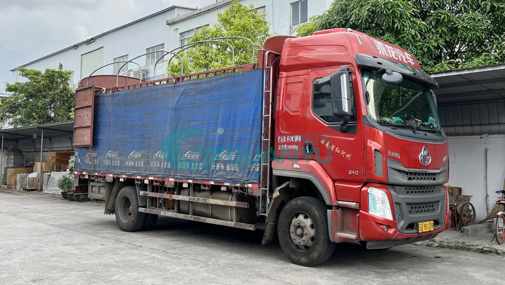 Water treatment to mixing machine production line and delivery to Jinan, China 1