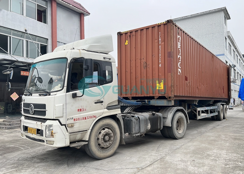 Shipment of shower gel cream liquid washing line to Germany 1