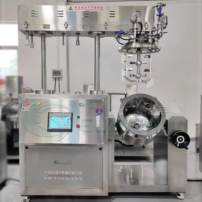 The Ultimate Guide to 50L Emulsifier Homogenizer for Cosmetics Production 2 emulsifier homogenizer, 50L homogenizer, cosmetic formulation equipment, emulsification process