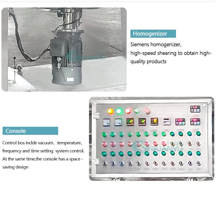 Guanyu 2025 New Innovation: 3000L Vacuum Emulsifying Mixer 2 3000L Vacuum Emulsifying Mixer